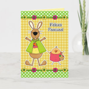 Festividades Cartão de Páscoa Felices Pascuas em espanhol