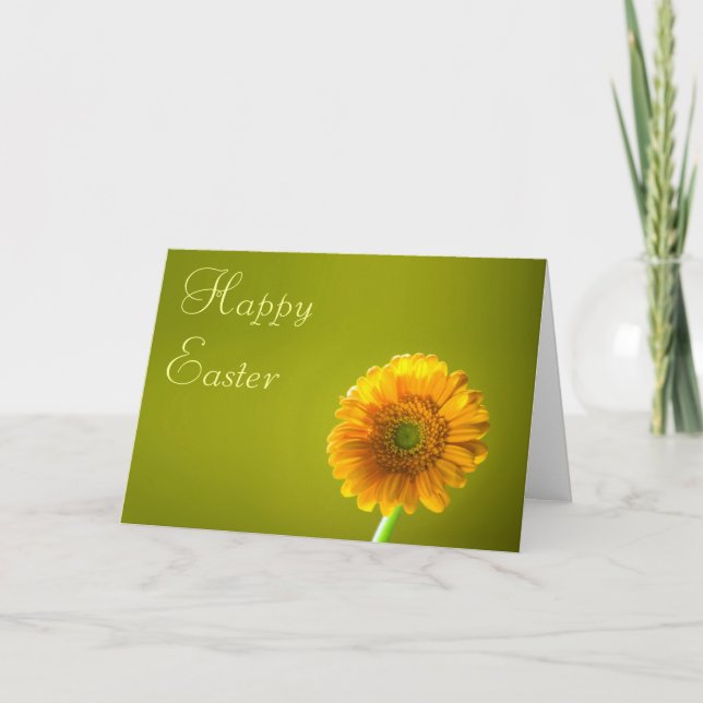 Festividades Cartão de páscoa - flor amarela do Gerbera da (Frente)