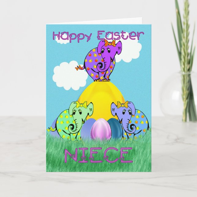 Festividades Cartão de páscoa para a Grécia com elefante na Pás (Frente)