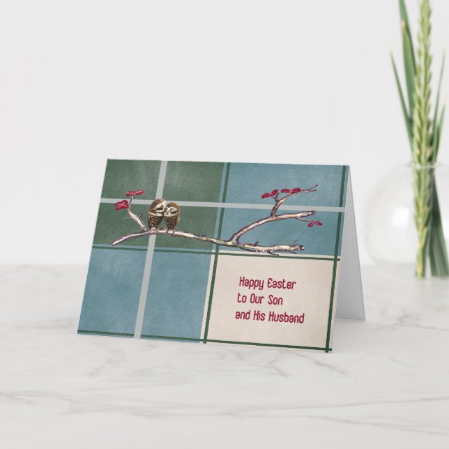 Festividades Cartão de páscoa para Filho e Marido Xadrez com Co (Frente)