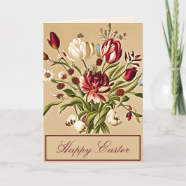 Festividades Cartão de Páscoa personalizado com tulipas clássic