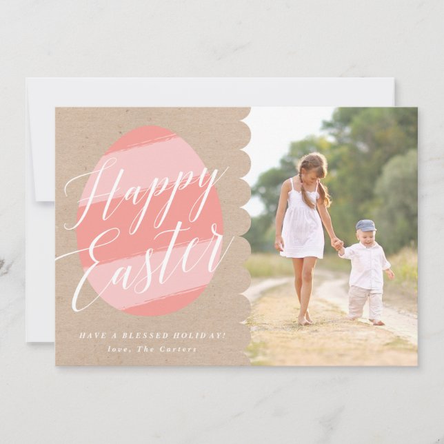 Festividades Cartão de páscoa pintado da foto do ovo (Frente)