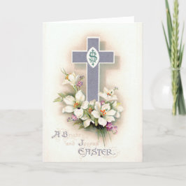 Festividades Cartão de Páscoa Religioso Vintage