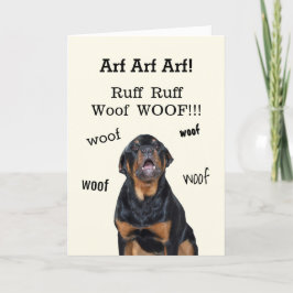 Festividades Cartão de Páscoa Rottweiler de Alerta de Coelho da