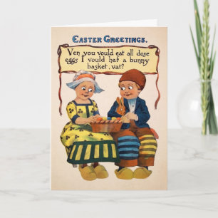 Festividades Cartão de Páscoa Vintage Odd Kids
