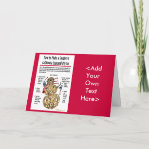 Festividades Cartão de pessoa sazonal do sul da Califórnia