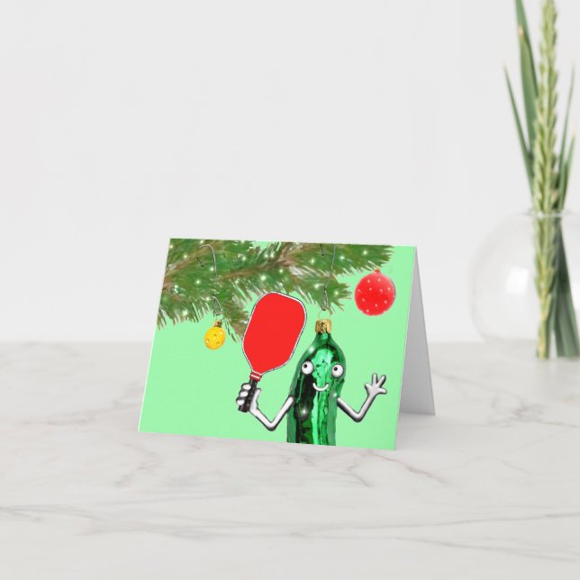 Festividades Cartão de Presente de Natal Engraçado de Picklebal (Frente)