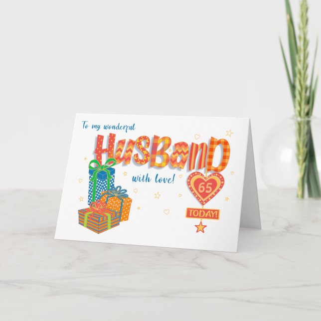 Festividades Cartão de Presente e Estrelas do Marido de Idade P (Frente)