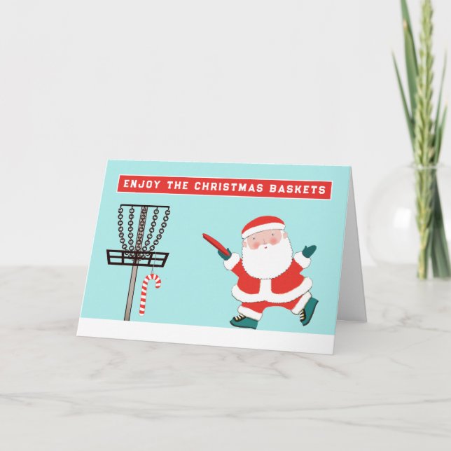 Festividades Cartão de Presente Engraçado de Golfe de Disco (Frente)