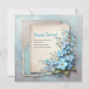 Festividades Cartão de primavera Feliz Único com o qual me esqu