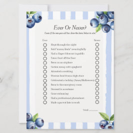 Festividades cartão de primeiro aniversário do blueberry nunca 