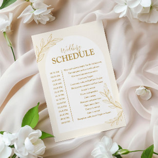 Festividades Cartão de Programação de Casamento de Literatura D