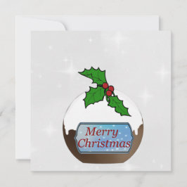 Festividades Cartão de pudim de Natal feliz personalizado