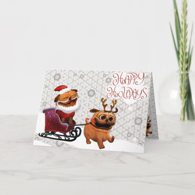 Festividades Cartão de PuGreeting do feriado (Frente)