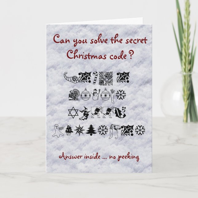 Festividades Cartão de Quebra-cabeça de Natal para Crianças (Frente)