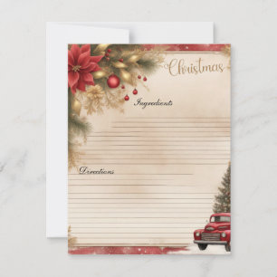 Festividades Cartão de Receita de Diário de Lixo de Natal