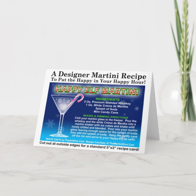 FESTIVIDADES CARTÃO DE RECEITA DE NATAL DE MINA FELIZ (Frente)