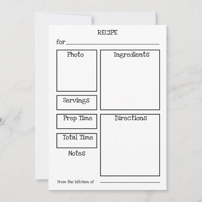 Festividades Cartão de Receita Editável. Personalizar com fotos (Frente)