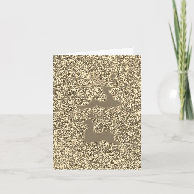 Festividades cartão de renas de Natal feliz (Frente)