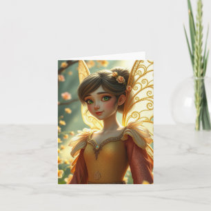 Festividades Cartão de Retrato da Fada da Primavera