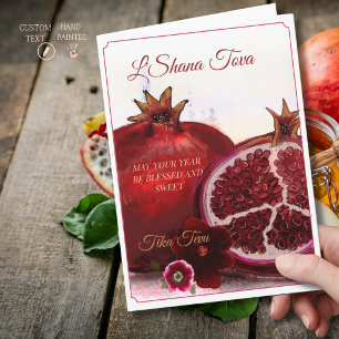 Festividades Cartão de Rosh Hashanah Romã L'Shana Tova