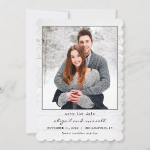 Festividades Cartão de Salvar a Data de Casamento com Foto Rúst