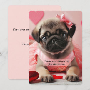 Festividades Cartão de São Valentim de Pug • Amor Positivamente