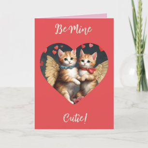 Festividades Cartão de São Valentins do gato Cupido seja meu
