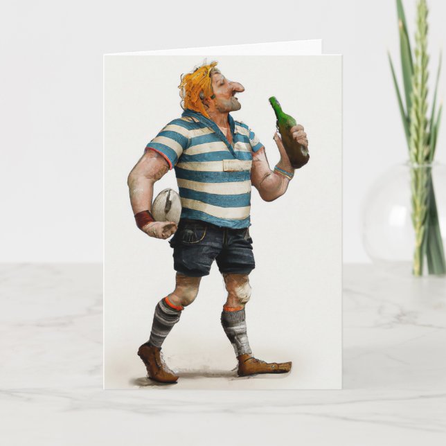 Festividades Cartão de Saudação Après Rugby (Frente)