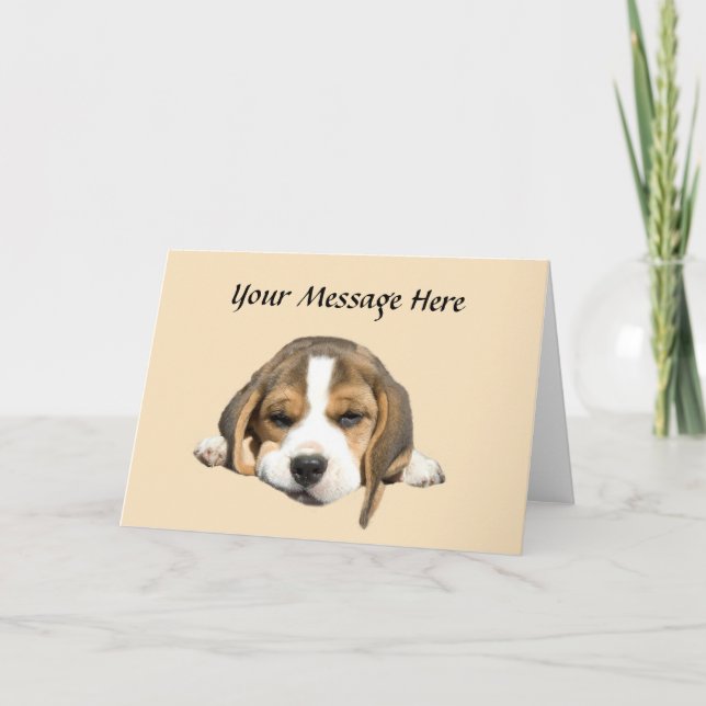 Festividades Cartão de saudação Beagle (Frente)