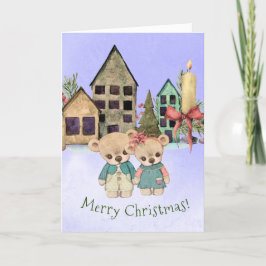 Festividades Cartão de Saudação Bears Christmas