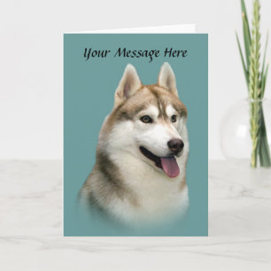 Festividades Cartão de Saudação Bonito Siberiano Husky