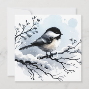 Festividades Cartão de Saudação Chickadee