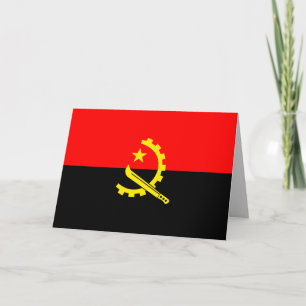 Festividades cartão de saudação com bandeira angola