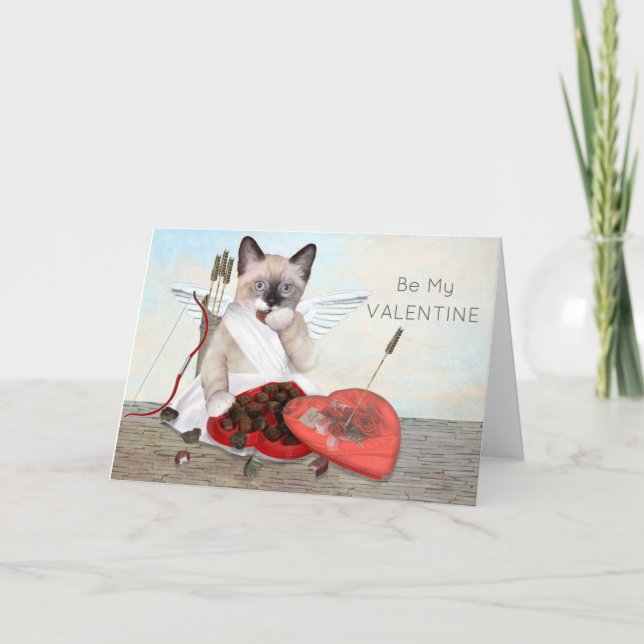 Festividades Cartão de Saudação Cupid Kitten (Frente)