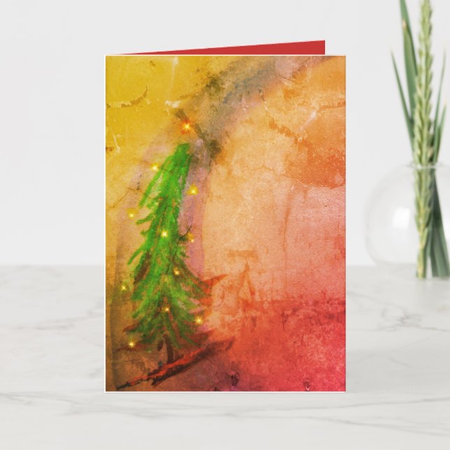 Festividades Cartão de saudação da Árvore 2 de Natal Mágico (Frente)