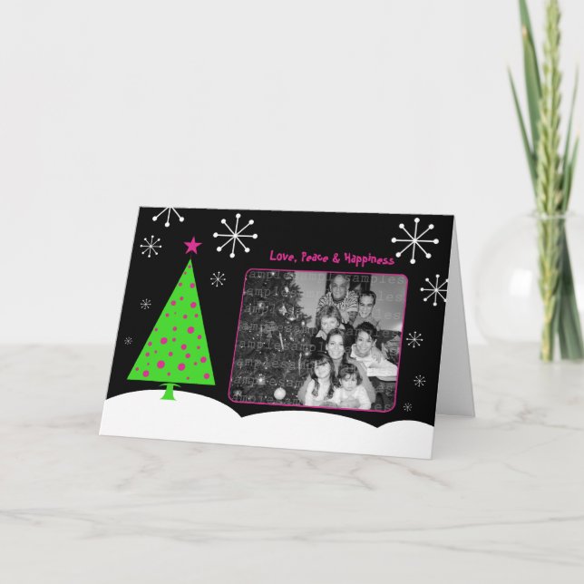 Festividades Cartão de Saudação da Árvore de Mod de Natal (Frente)