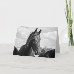 Festividades cartão de saudação da cabeça de cavalo