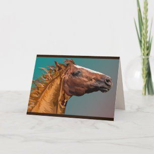 Festividades cartão de saudação da cabeça de cavalo