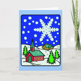 Festividades Cartão de Saudação da Cena de Neve Natal