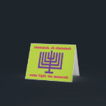 Festividades Cartão de saudação da Família Chanukah<br><div class="desc">Um cartão de saudação divertida e caprichosa para Chanukah,  com uma paleta colorida brilhante com uma menorah e um dentro personalizável. Não vê as cores ou a frase que quer? Estou feliz em fazer uma design com sua escolha de cores e fontes! Entre em contato comigo para obter detalhes.</div>