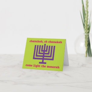 Festividades Cartão de saudação da Família Chanukah