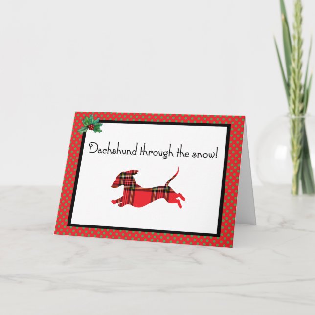 Festividades Cartão de Saudação Dachshund (Frente)
