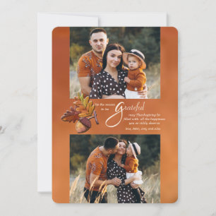 Festividades Cartão de Saudação de Ação de Graças de ouro