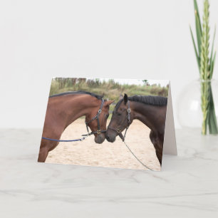 Festividades cartão de saudação de amor a cavalo