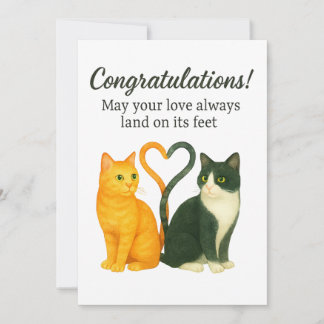 Festividades Cartão de Saudação de Amor de Gato: Casamento, Ani
