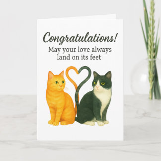Festividades Cartão de Saudação de Amor de Gato: Casamento, Ani