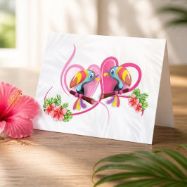 Festividades Cartão de Saudação de Amor do Tucano Tropical