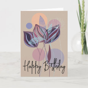 Festividades Cartão de Saudação de Aniversário Botânico