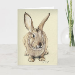 Festividades Cartão de Saudação de Arte Animal do Coelho "Brown